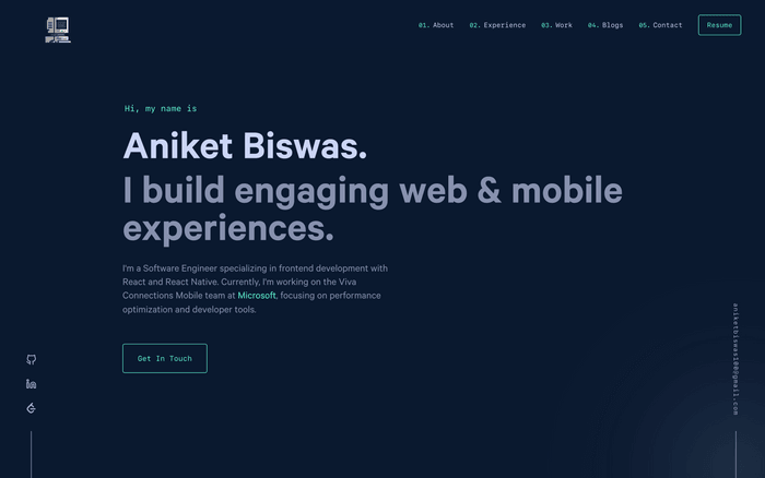 Personal Portfolio Website